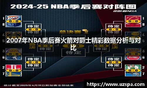 2007年NBA季后赛火箭对爵士精彩数据分析与对比