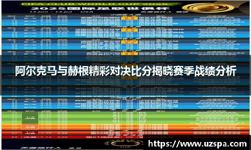 阿尔克马与赫根精彩对决比分揭晓赛季战绩分析
